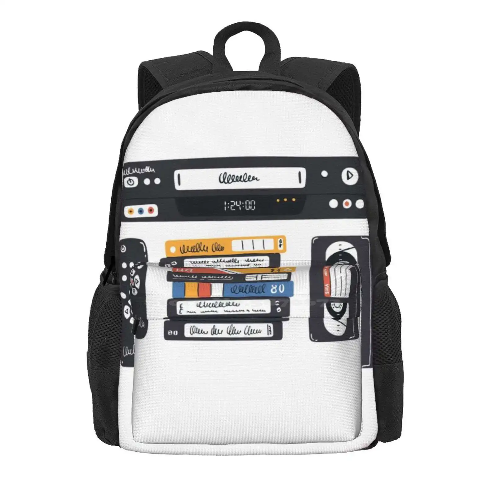 Insert This Side Into Recorder Hot Sale Schoolbag Backpack Fashion Bags Vhs Videocassette Vcr Vintage Retro Technology Play