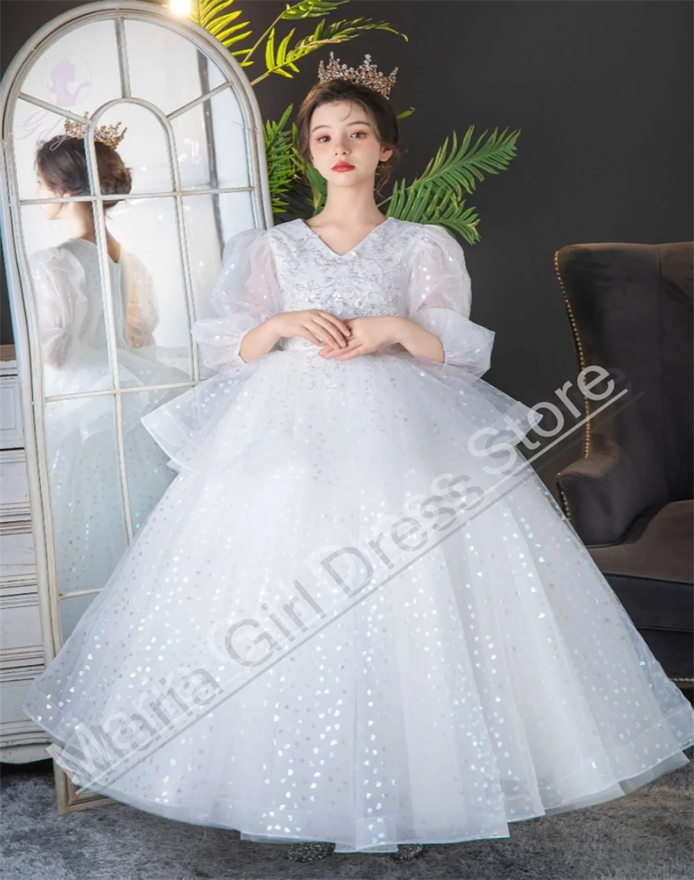 elegante-abito-bianco-scintillante-da-damigella-con-maniche-illusione-vestito-personalizzabile-per-compleanni-e-feste-per-bambini