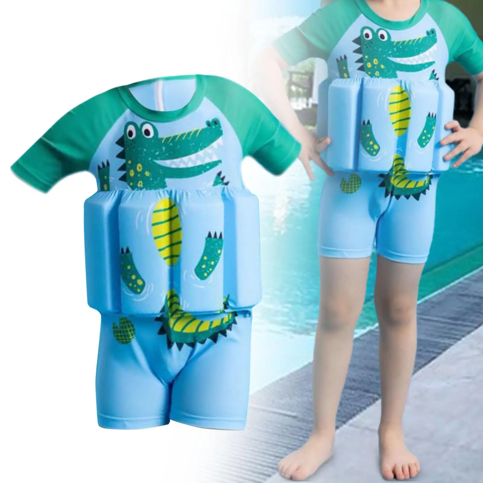 Kids Floatation Swimsuit Bathing Suit Quick Drying Comfortable Cute Learn