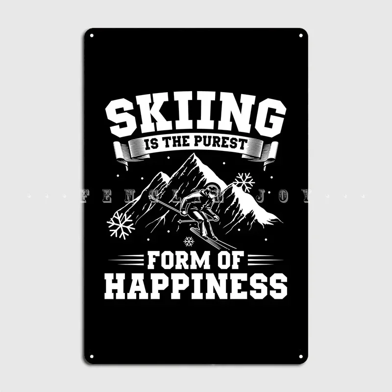 Skiing Sayings Apres Ski Metal Sign Design Cinema Kitchen Wall Decor Pub Garage Tin Sign Poster