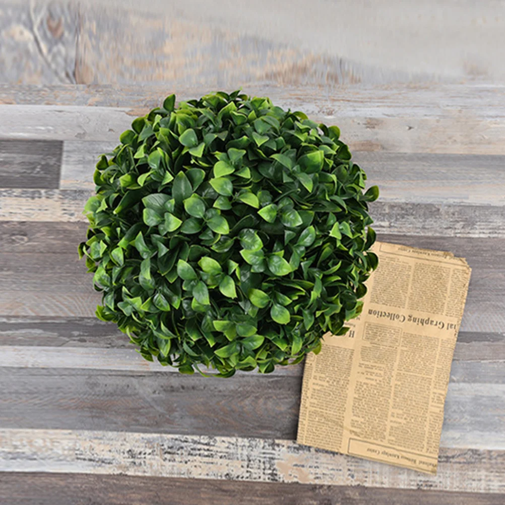 

35Cm Simulation Grass Ball Artificial Topiary Plant Hanging Ornament For Indoor Outdoor Decorative Ceiling Pendants Fake Plant