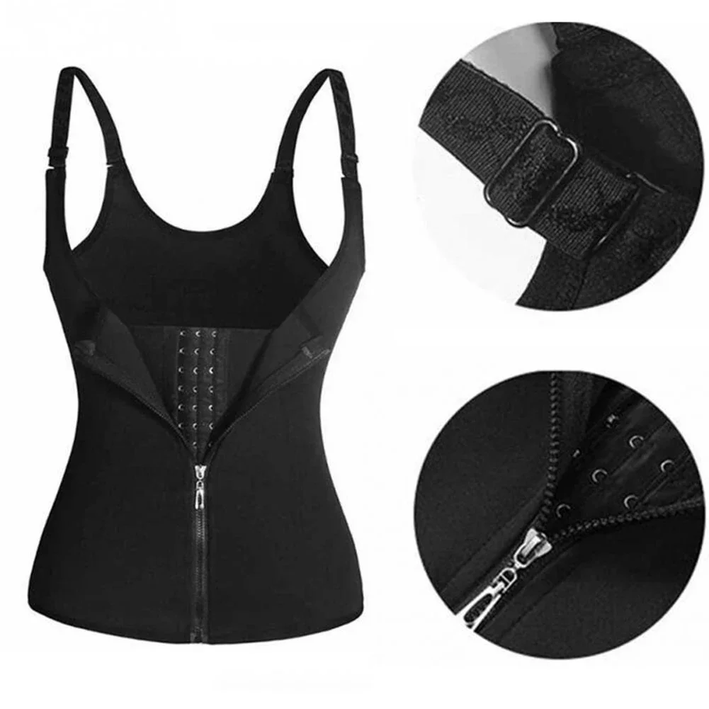 Zipper Body Shaping Corset Adjustable Three Row Buckle Body Shaping Corset Soft Comfortable Breathable Corset for Women