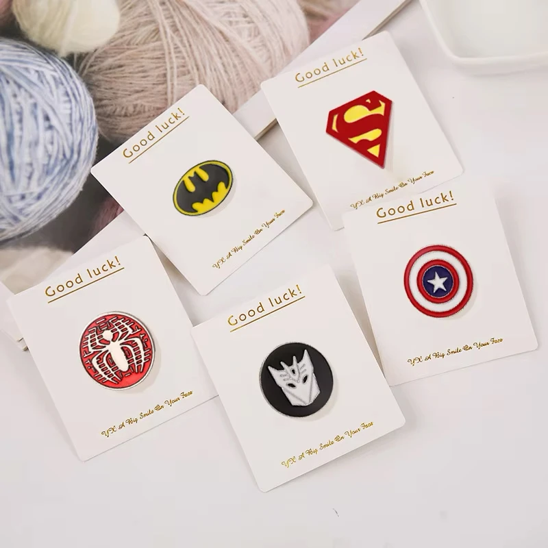 5 uds vengadores de Marvel superhéroe Capitán América esmalte solapa Pin tendencia Spiderman insignia ropa mochila Accesorios