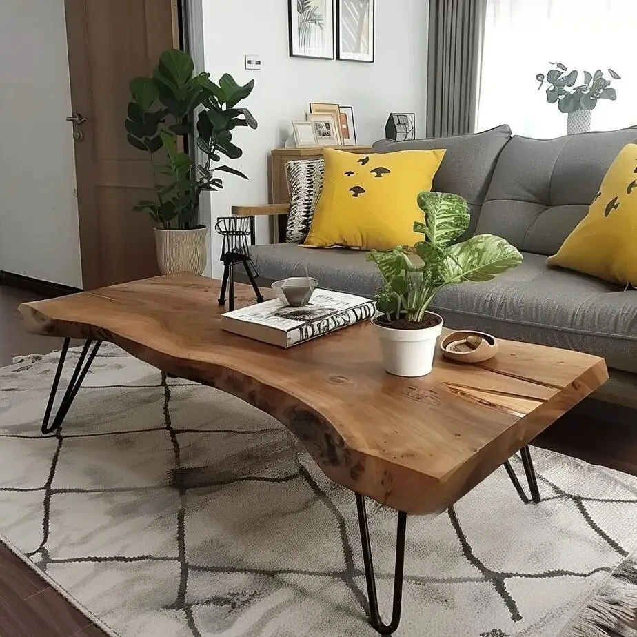 Solid wood original ecology irregular coffee table B & B inn log wind tea table personalized designer