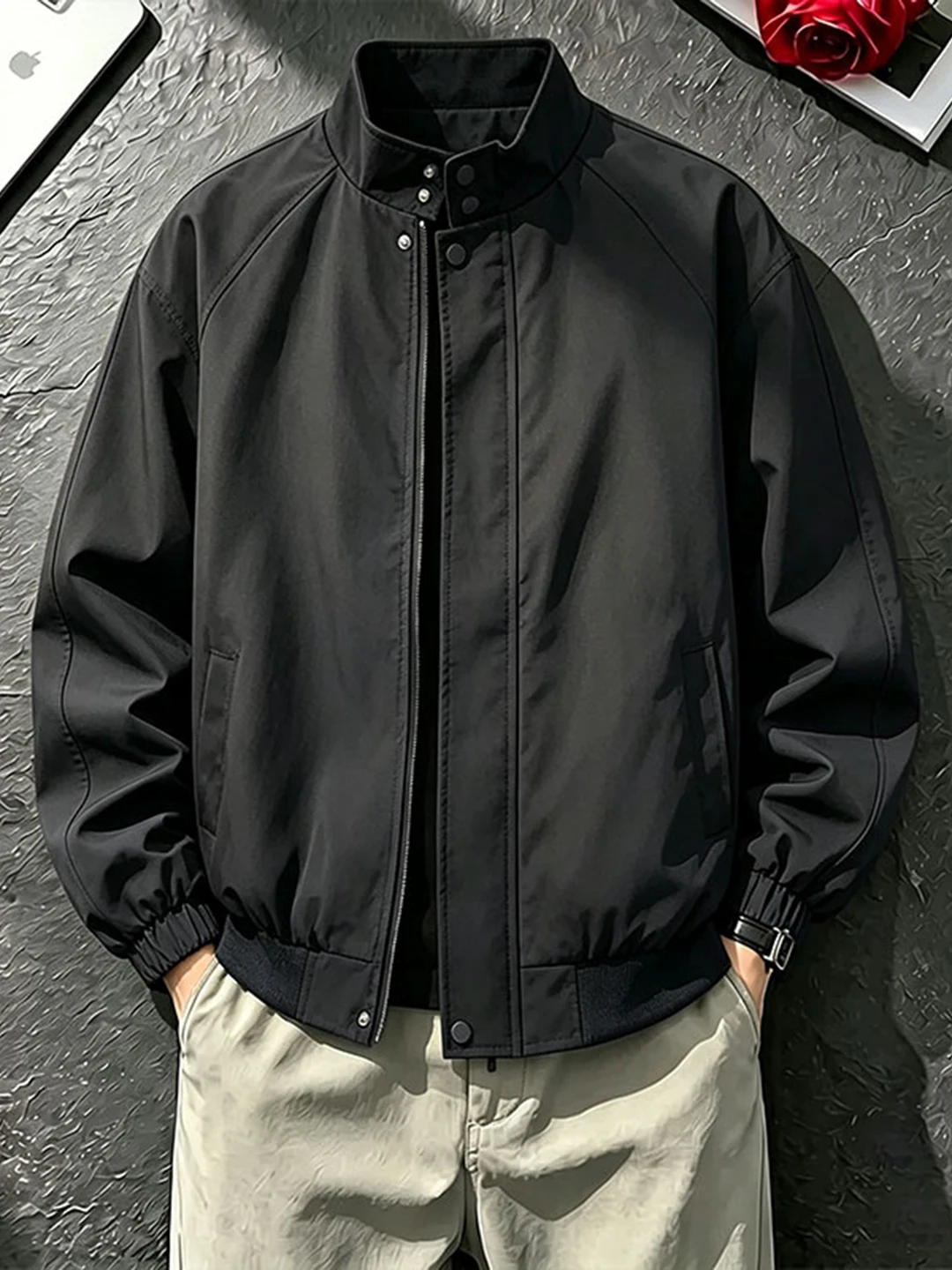 Cleanfit Blue Stand Collar Har - Harrington Jacket 评论和价格