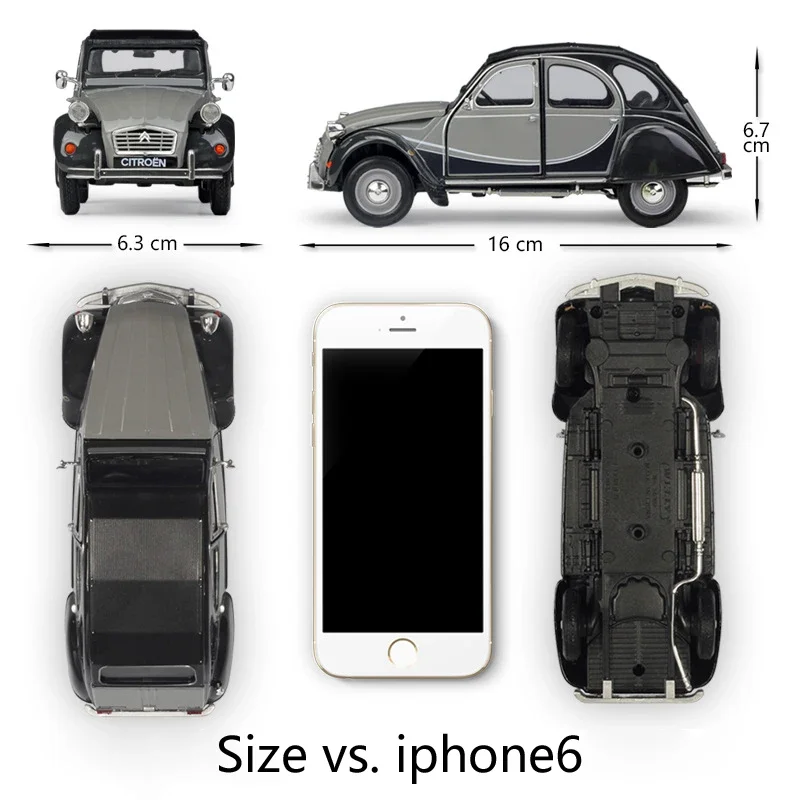 WELLY 1:24 Citroen 2CV 6 Charleston Alloy Car Model Diecasts & Toy Vehicles Collect Gifts Non-remote Control Type Transport B593