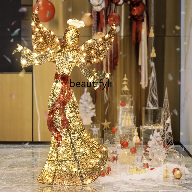 Christmas decorations champagne angel lamp hot indoor and outdoor decoration