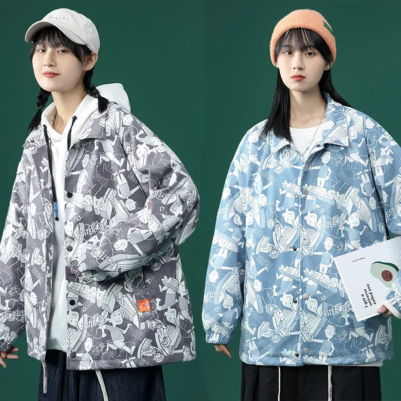 

Повседневная куртка-пальто в корейском стиле, весна-осень, с длинными рукавами, из полиэфирного волокна, для студентов колледжей, парная модель, модная