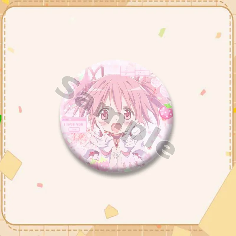 Niedliche Madoka Kaname Emaille-Pins Anime-Mädchen Cosplay Brosche Rucksack Kleidung Hut Deko Schmuck Cartoon-Charakter Abzeichen Geschenke für Freunde – Detail 4