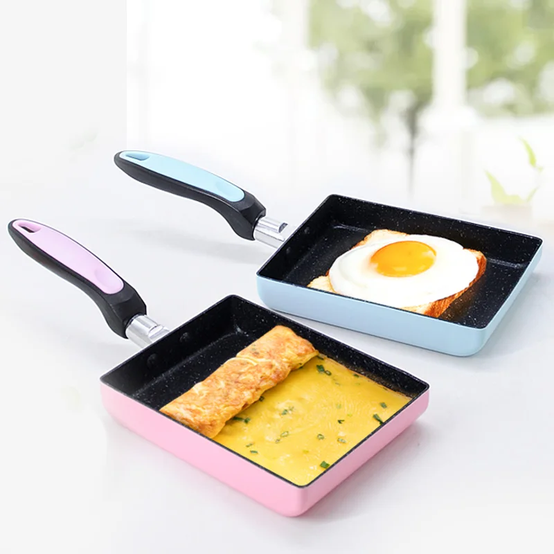 Japanese Omelette Pan, Tamagoyaki Frying Pan, Mini Non-Stick Pan, Maifan Stone, Small Fried Eggs for Breakfast Pot