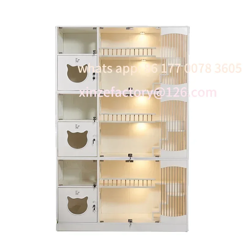 

Customizable China manufacturer Top selling pet cages&houses multi function dog cat cage large pet furniture solid wood