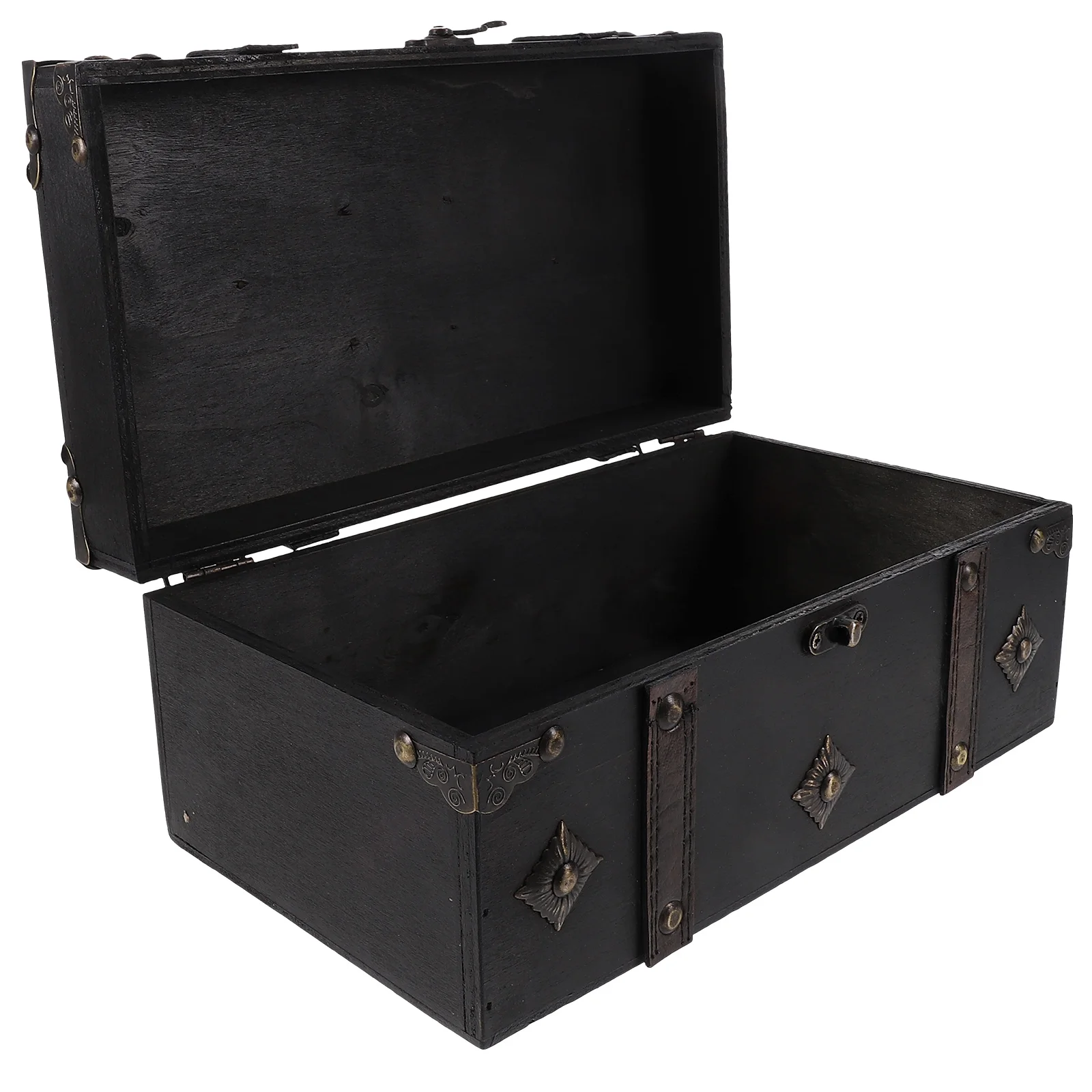 Retro Treasure Storage Jewelry Box Jewelry Storage Case Wood Candy Box Organizer Retro Sundries Halloween Trunk Chests Box