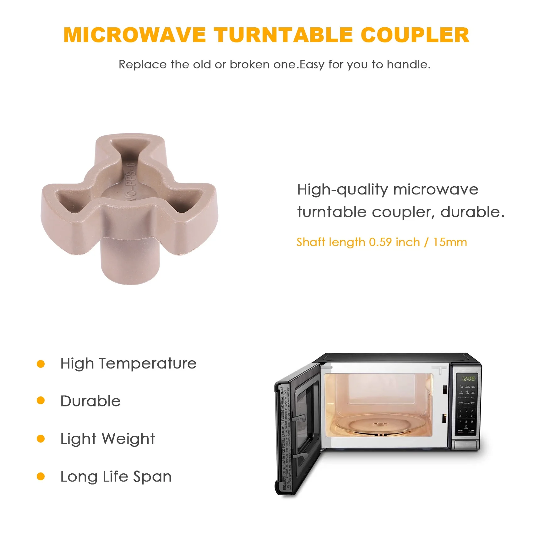 Accoppiatore per giradischi a microonde supporto per guida a rulli per giradischi per forno a microonde parti di ricambio per giunto di trasmissione