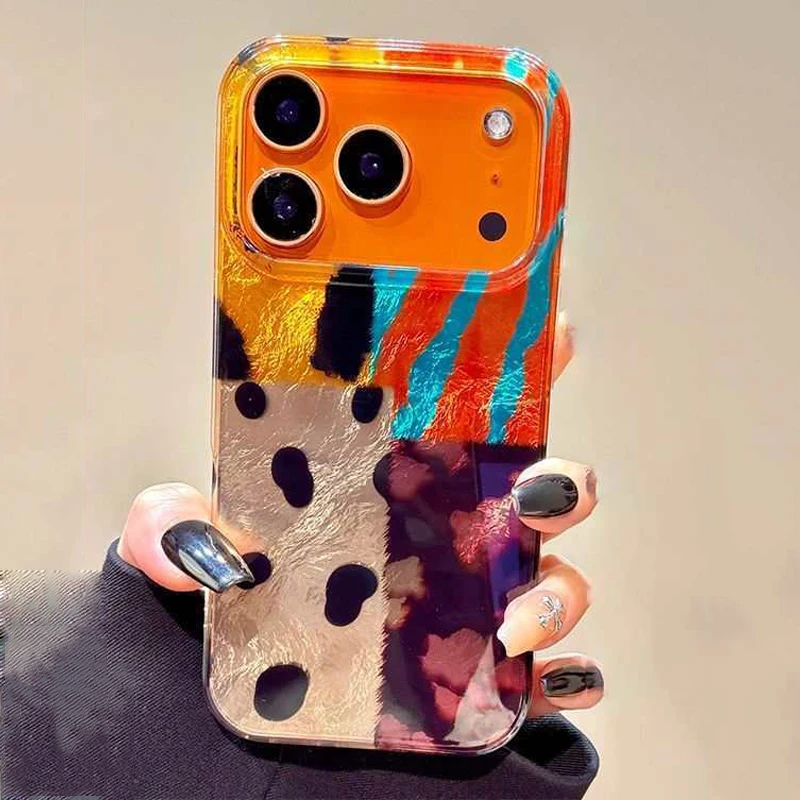 

New Retro Leopard Pattern Phone Case For iPhone 17 16 15 14 13 12 11 Pro Max 7 8 16 15 14 Plus X XR XS Accessories Bumper Cover