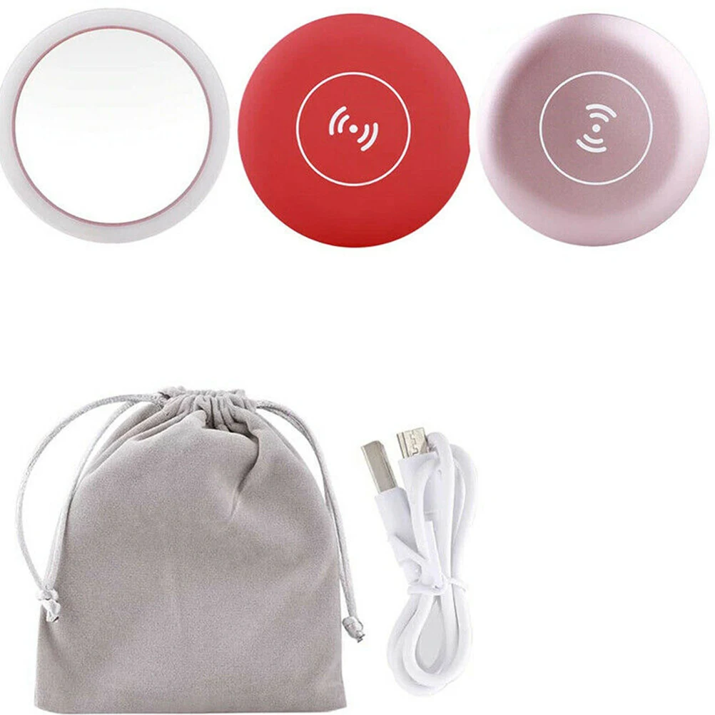 

Wireless Charging LED Lighted Led Mini Makeup Mirror Makeup Mirror Travel Girls Mini Portable Scratch Resistant Efficient