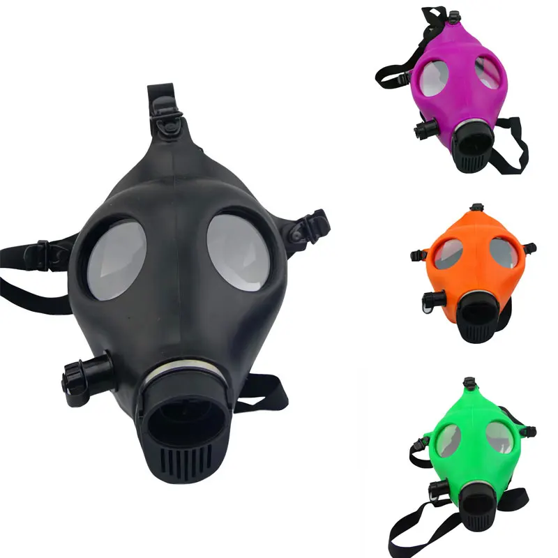 Ftshist-máscara de Gas de Gel de sílice, capucha de goma de látex fetiche, Control de respiración, casco de asfixia, disfraz de Cosplay, ropa de