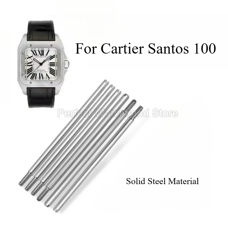 Solid Polished Surface Finish Watch Strap Screw Connecting Bar Replacement Parts for Cartier Santos Watch Maintenance Accessory