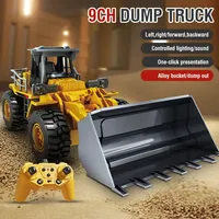 9Ch Rc Car 2.4G Remote Controlled Multi-Functional Dump Truck Bulldozer Excavator Engineering Vehicle Kids Toys for Boys Gifts