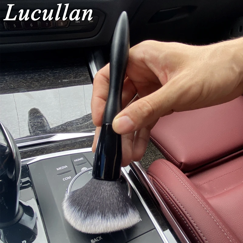 Lucullan 20CM Lengthen Version Super Soft White Hair Cleaning Brush Interior Electrostatic Dust Remove Tools For Detail Factory