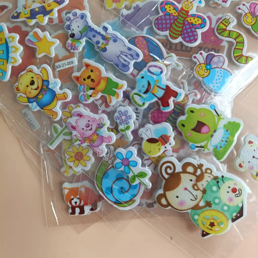 12 قطعة من ملصقات فقاعات حديقة الحيوان سانريو ملصقات ثلاثية الأبعاد ملصقات كرتونية صغيرة ألعاب الأطفال ملصقات دفتر الثلاجة والهدايا #5