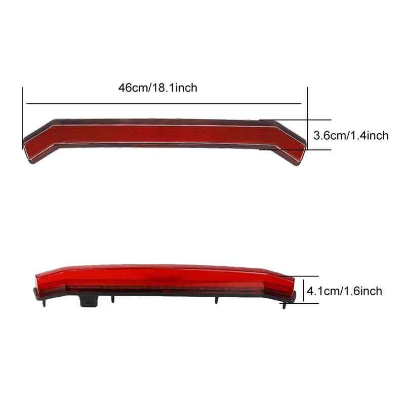 Centro de led luzes traseiras luz de freio traseira acento lâmpada lanterna traseira para polaris rzr turbo sportsman xp1000 2017-2022-a99d