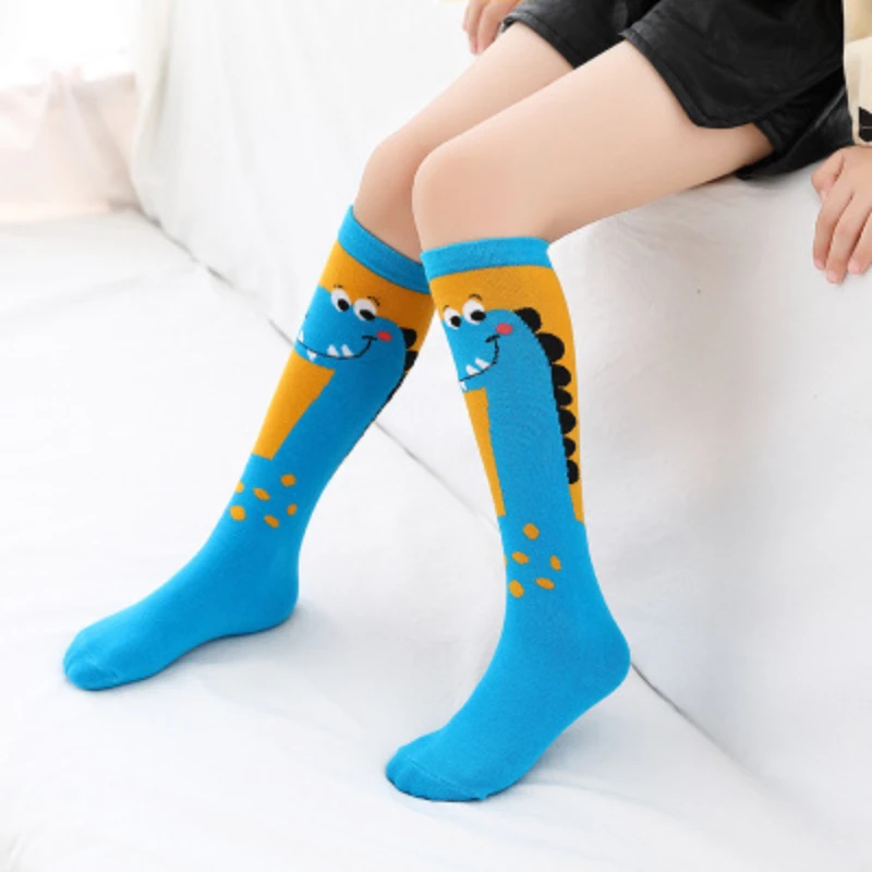 Cotton Cartoon Socks Children Baby Fox With Bear Knee Highs Long Cute Infantil Kids Girls kniekousen 3-12 Years Old