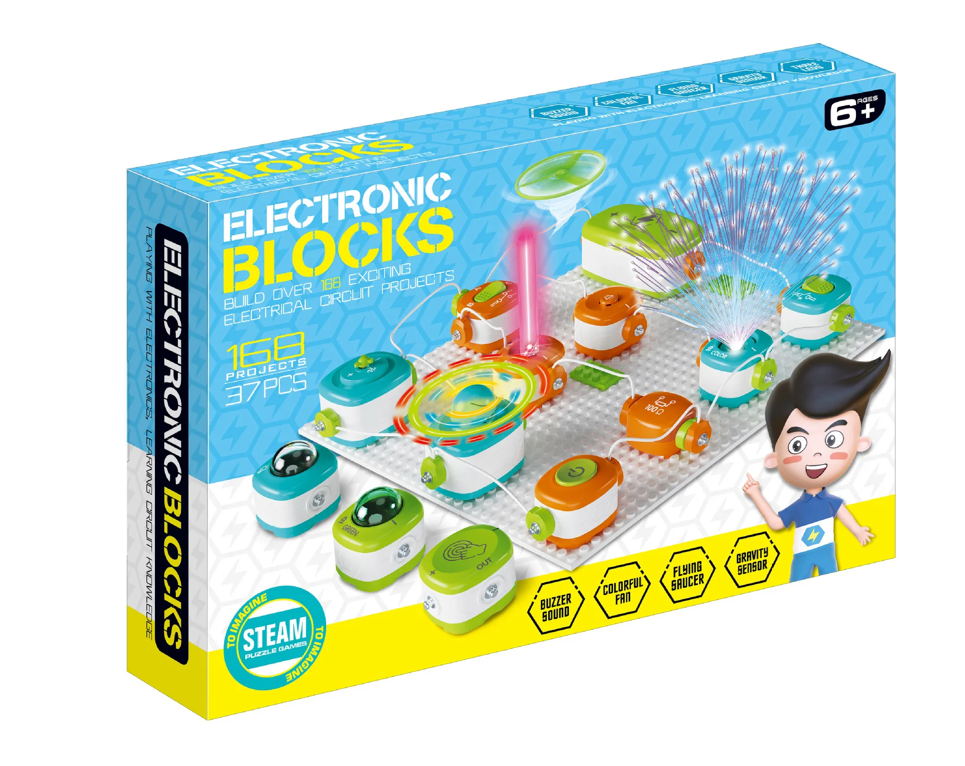 2025 New Children's Electronic Building Blocks Circuit Experiment Toy Puzzle Science Set - Birthday Gift for Boys Aged 6-10 image 3