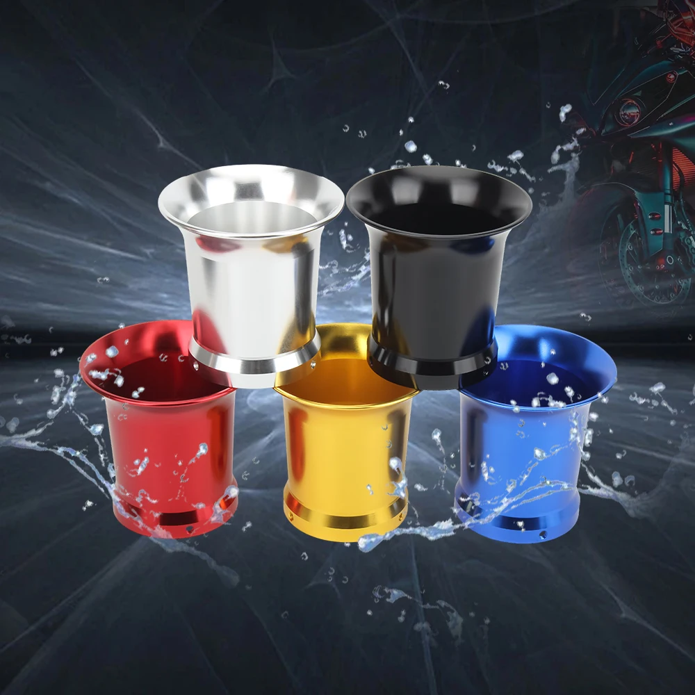 Motorcycle Carburetor Intake Trumpet CNC Aluminum Air Filter Trumpet Velocity Stack Funnel 50mm For PWK 21 24 26 28 30mm - view 2