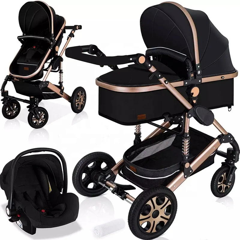 

Wholesale multifunctional new born infant pram luxury outdoor travel foldable baby stroller with car seat for 0-3 years baby