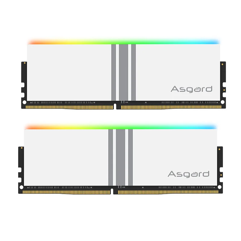 Imagem -02 - Memória Asgard Ddr4 Ram pc 8gbx2 16gbx2 3600mhz Rgb Ram Branco para Desktop