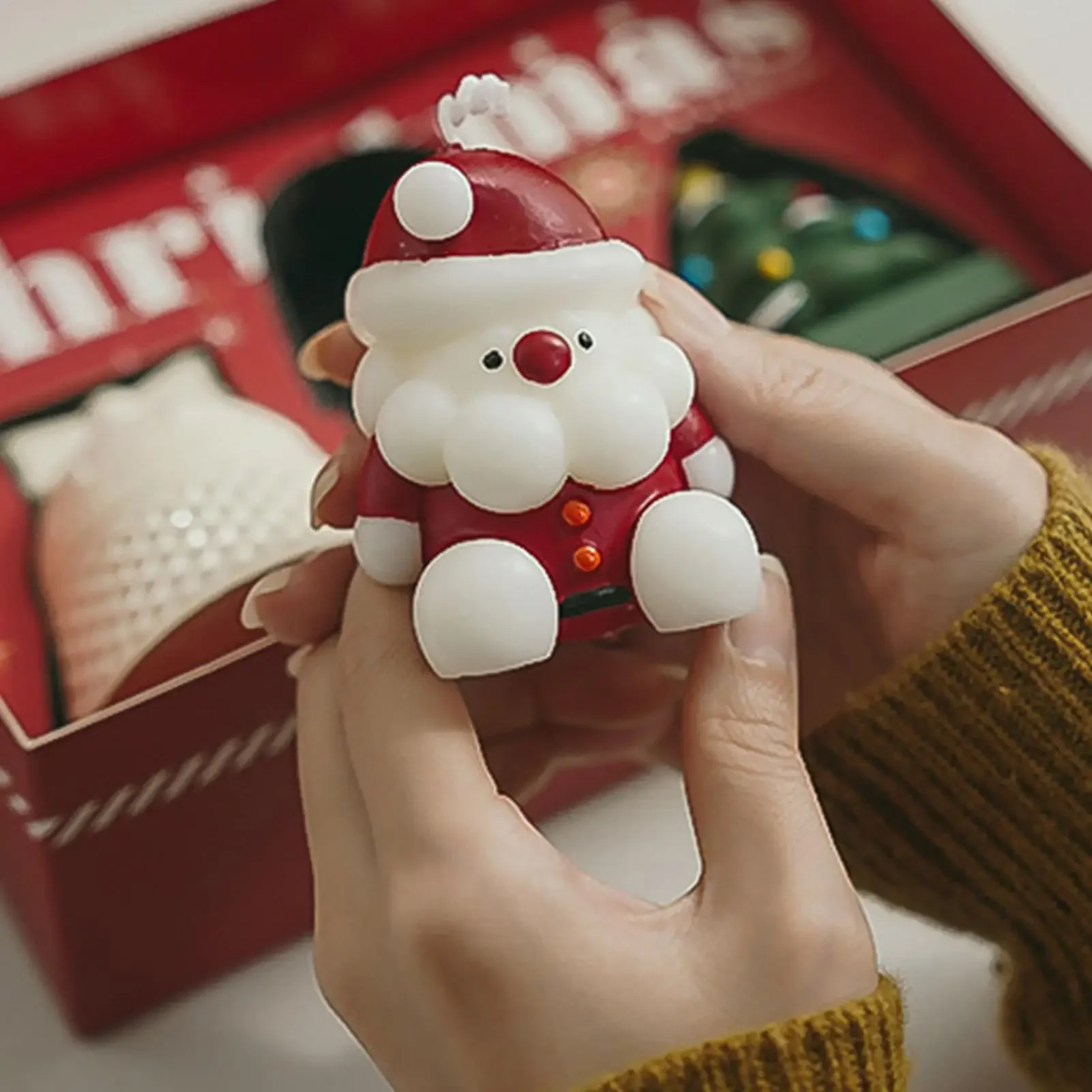 Winter Scented Candles 3 Pieces Christmas Tree Cartoon Festive Wax Decor Scents Candle Holiday Decorations For Adults Family
