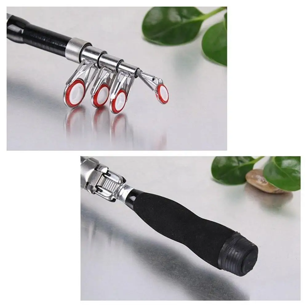 1.0m Super Hard Mini Telescopic Fishing Rod, Fiberglass, Portable Pocket Fishing Pole, Fishing Equipment for Sea/Boat Fishing