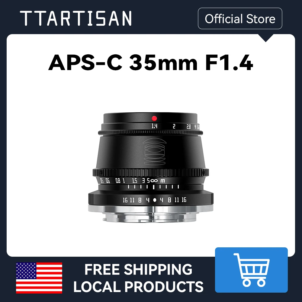 

TTArtisan APS-C 35mm F1.4 Mirrorless Prime Lens M43 mount for Olympus E-P3 E-P5 E-P6 E-M1 E-M5 E-M1 GH3 GH4 GH5 G9II Camera Lens