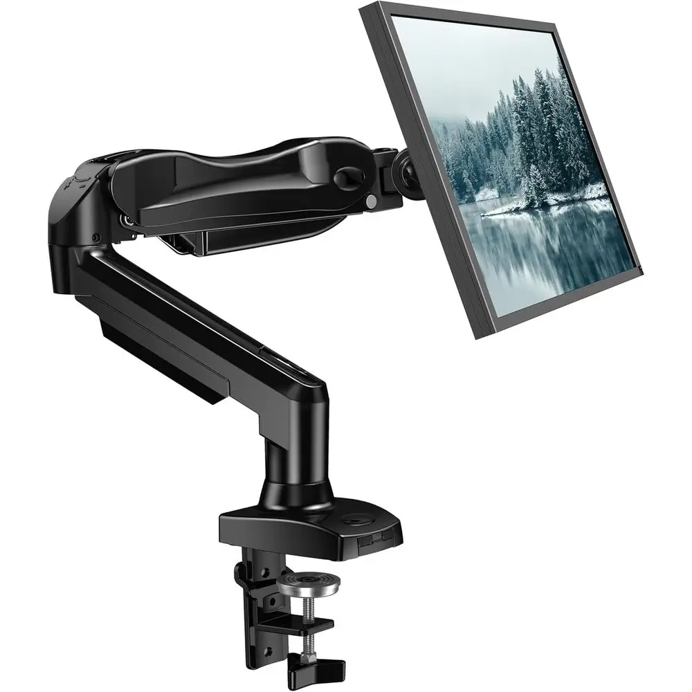 

Adjustable Single Monitor Stand, 13-32 Inch Arm, VESA Mount, Clamp and Grommet Base, 4.4-19.8lbs Capacity