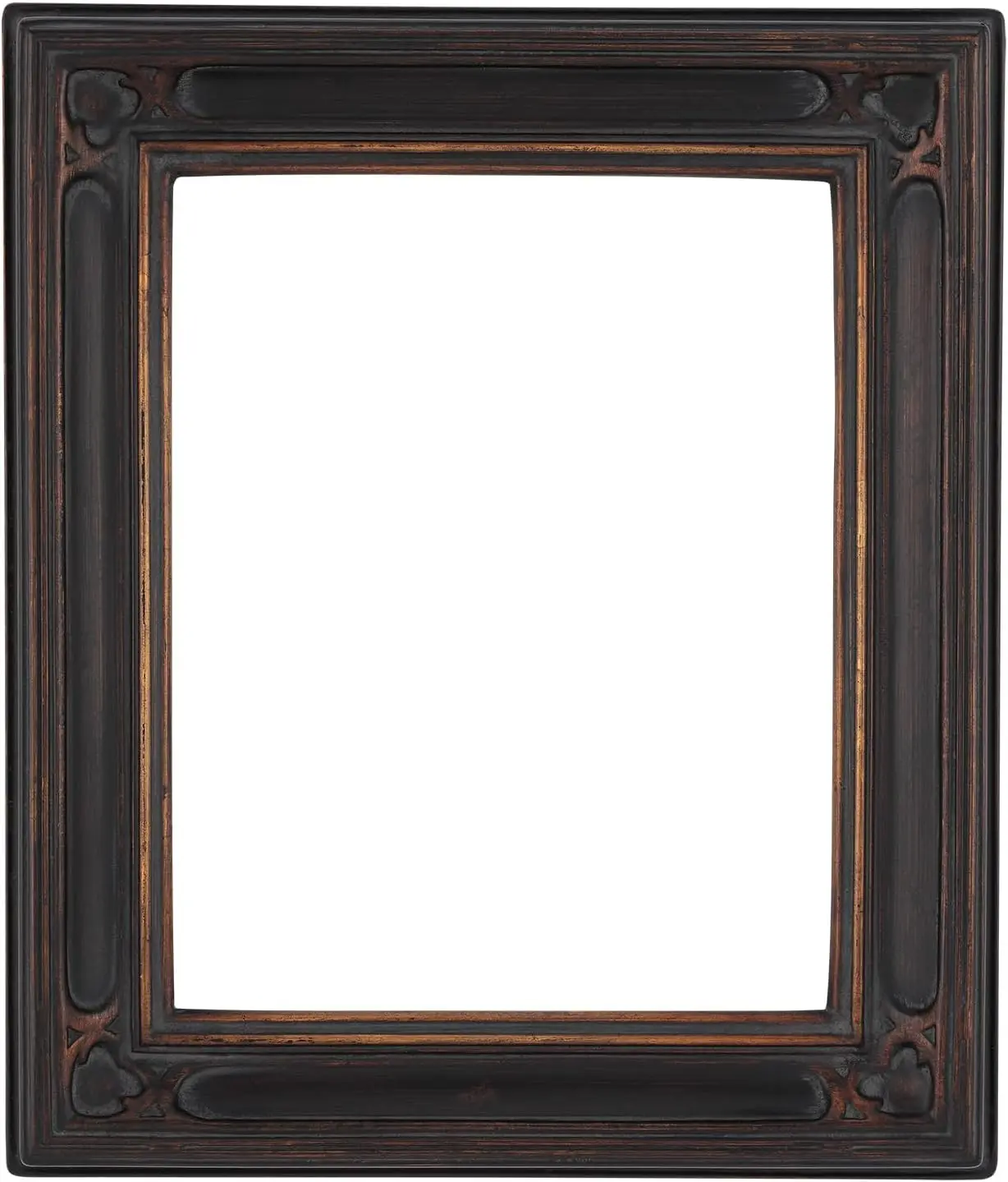 

Gothic Ornate Picture Frame 8x10 Black Gold Oil Painting Frame Closed Corner Antique Style Open Back with No Glass