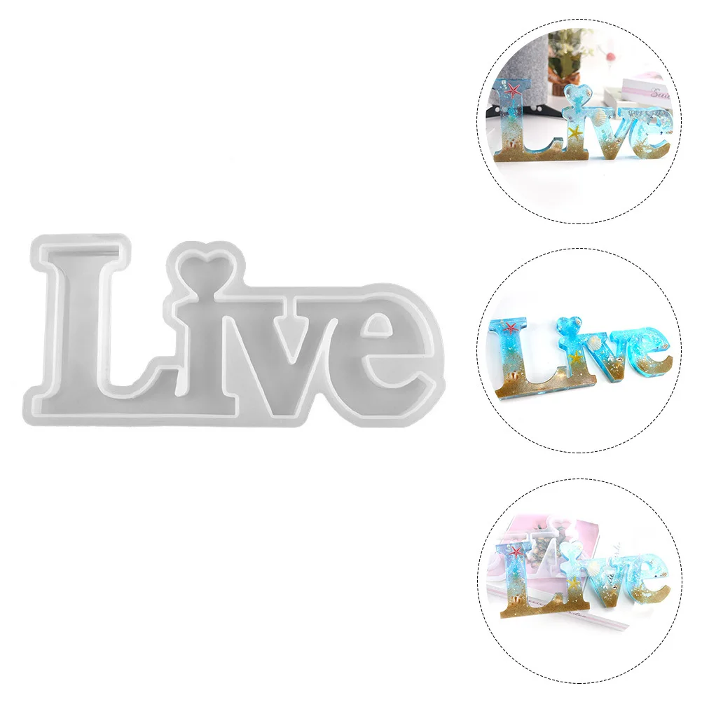 لتقوم بها بنفسك قالب حروف سيليكون كريستال الايبوكسي الحلي اليدوية صنع تخطيط سطح المكتب الإبداعية بالتنقيط قالب الكلمات الإنجليزية