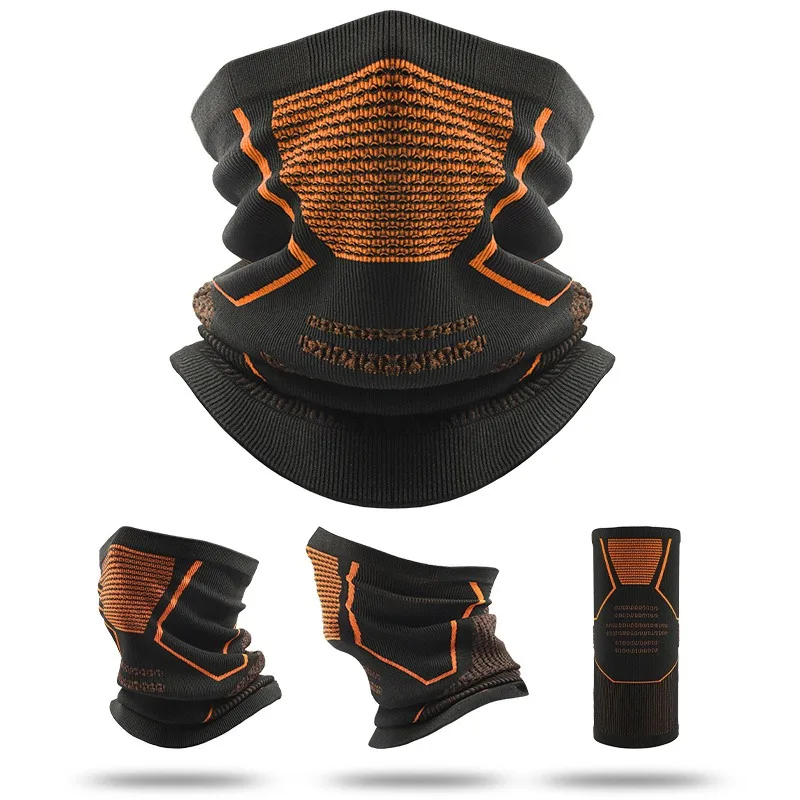 シームレスニットフェイスマスク,サイクリング,暖かいヘッドバンド,アウトドアスカーフ,ハイキング,スキー,釣り,8色