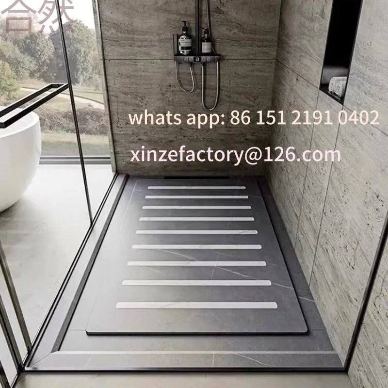 

Customizable bathroom sunken shower room rock slab is now a shower board bathroom shower foot non-slip stone base