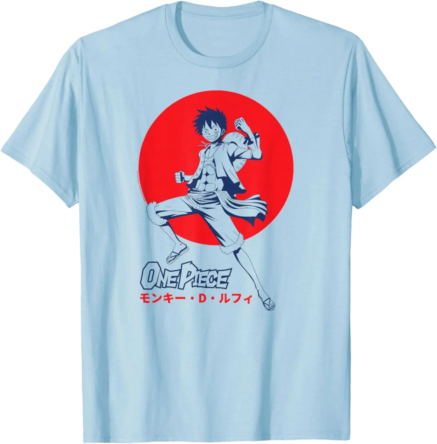 One Piece Anime Luffy D. Monkey Action Pose T-Shirt S-6XL