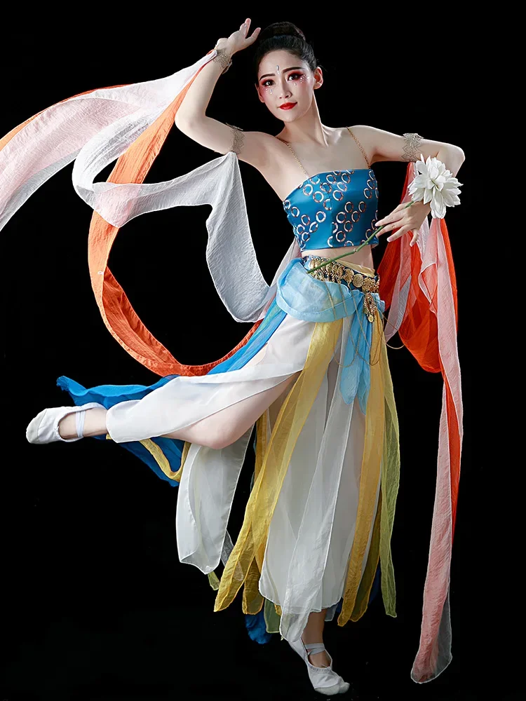 Chinese Classical Dance Costumes Dunhuang Dance Hanfu Dress Female National Fairy Cosplay Suit Elegant Exotic Festival Clothing