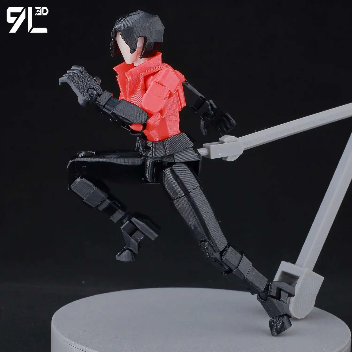 9L3D Printed Multi-Joint Articulated Lucky Dummy 13 Action Figure - Resident Evil Game Character Ada Wong Collectible Model Toys