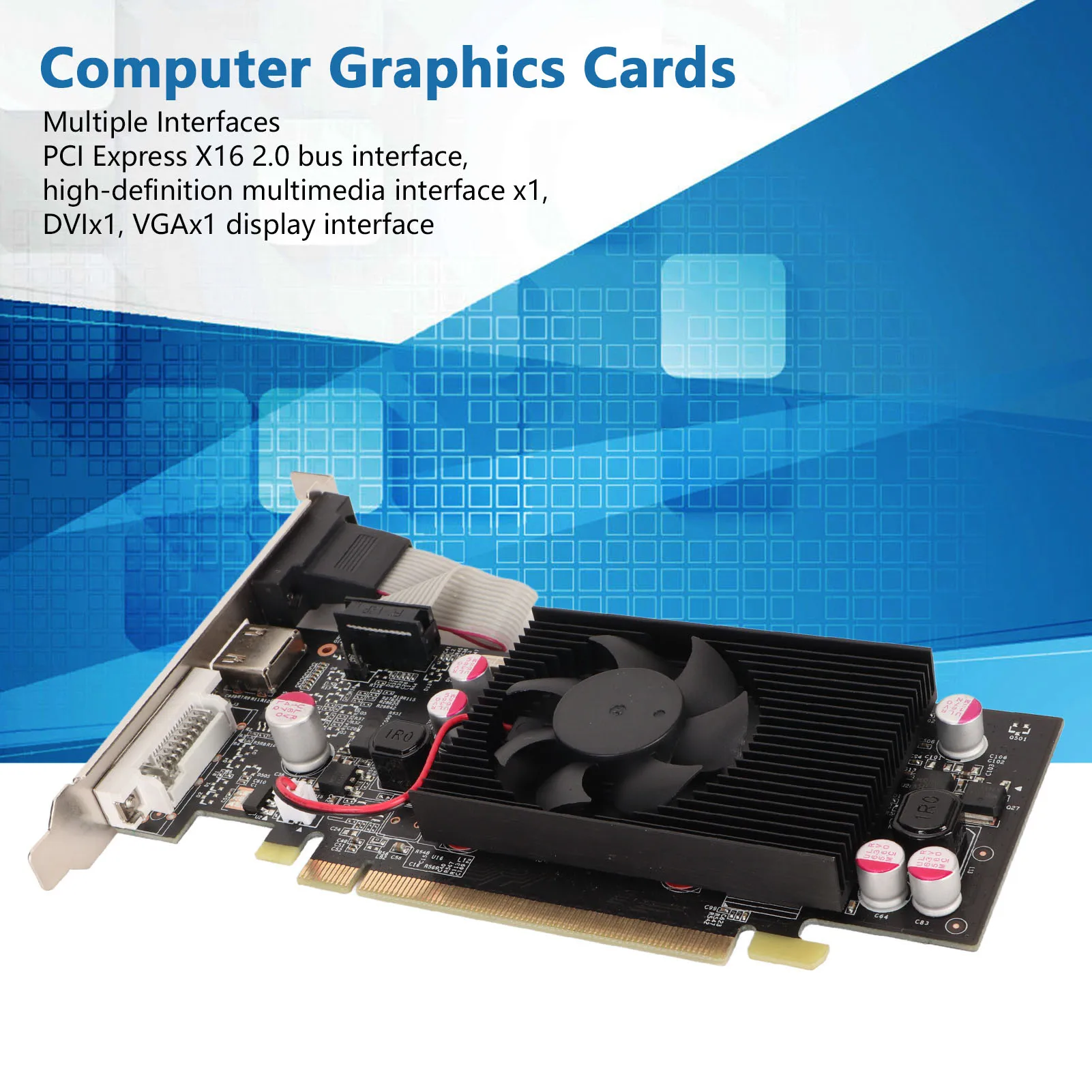 

Видеокарта GT210 1G DDR2 64-битная видеокарта с поддержкой DVI VGA HD Мультимедийный интерфейс для игровой видеокарты DirectX10.1