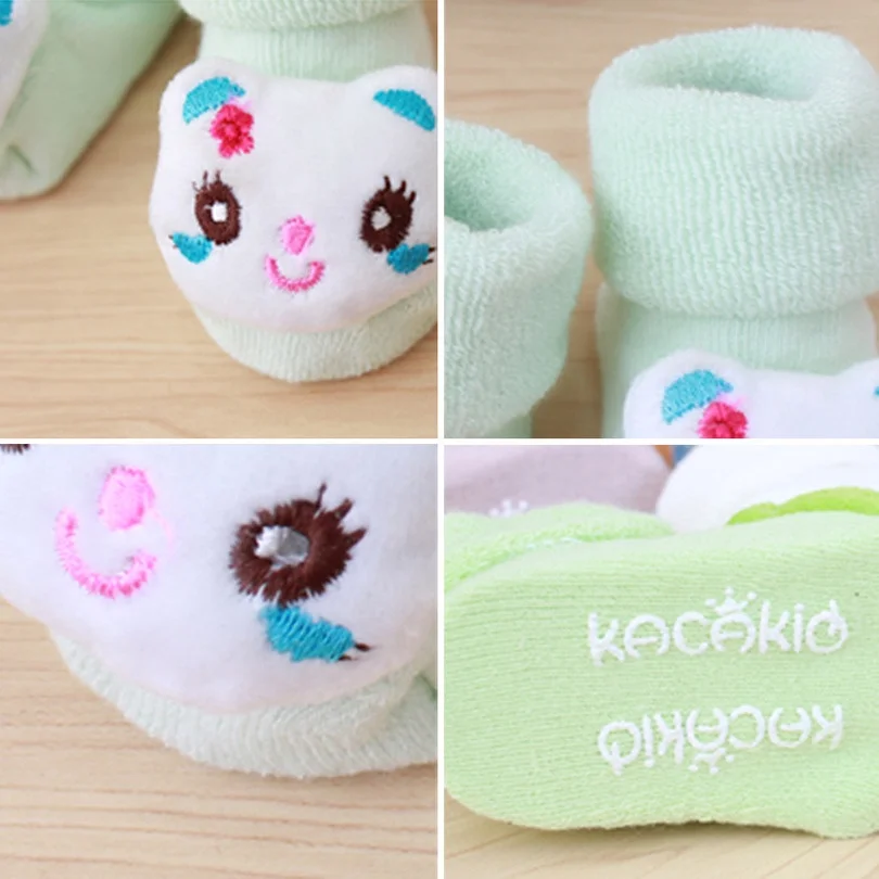 Cartoon Newborn Kids Baby Girls Boy Anti-Slip Warm Toddler Socks Slipper Shoes Boots for 0-12 Months Baby Soft Warm Infant Socks