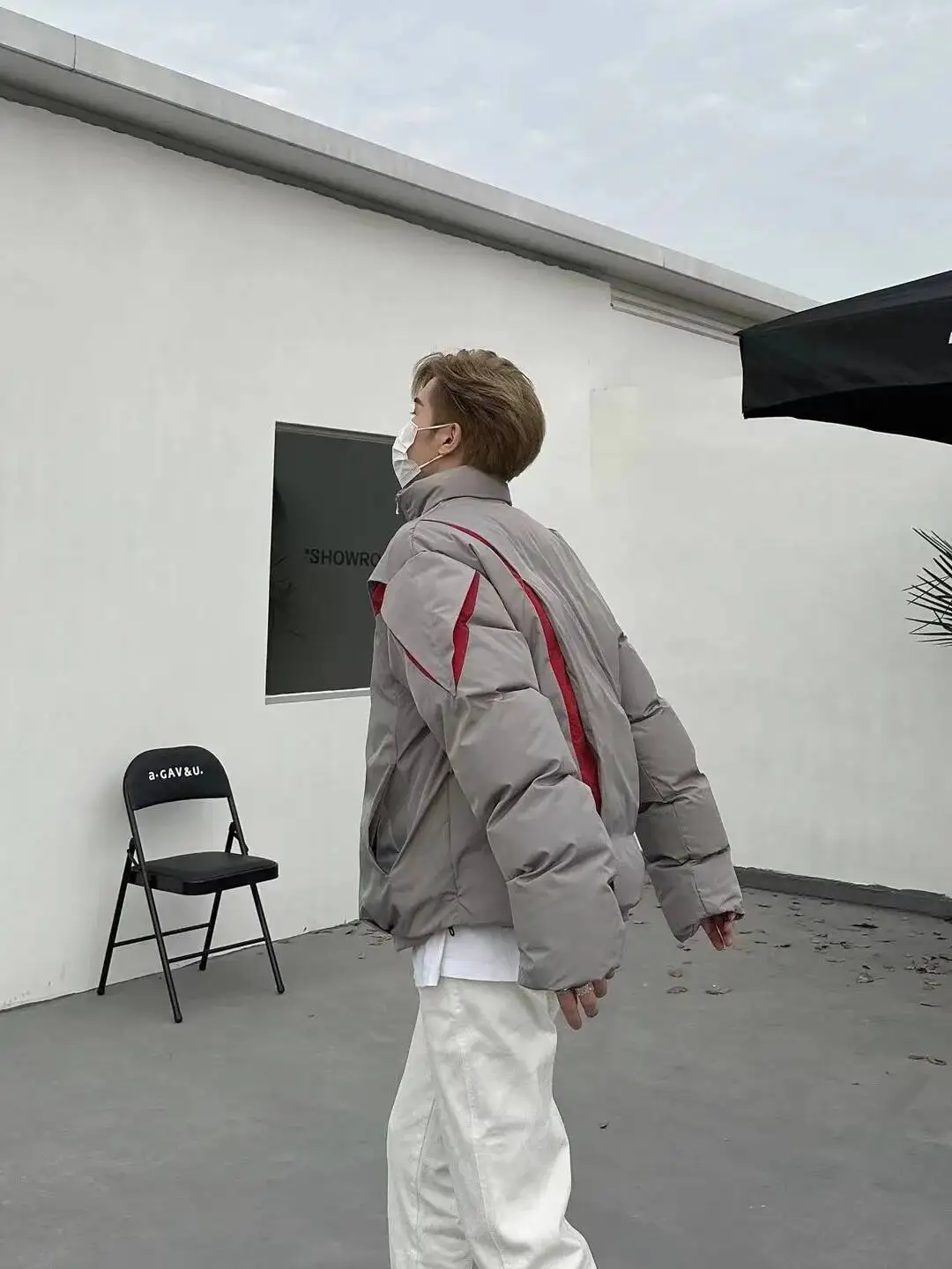 海マオアメリカン機能スタイルカップル綿服メンズ冬の新ハイストリート肥厚暖かいルーズ綿アウター Y2K