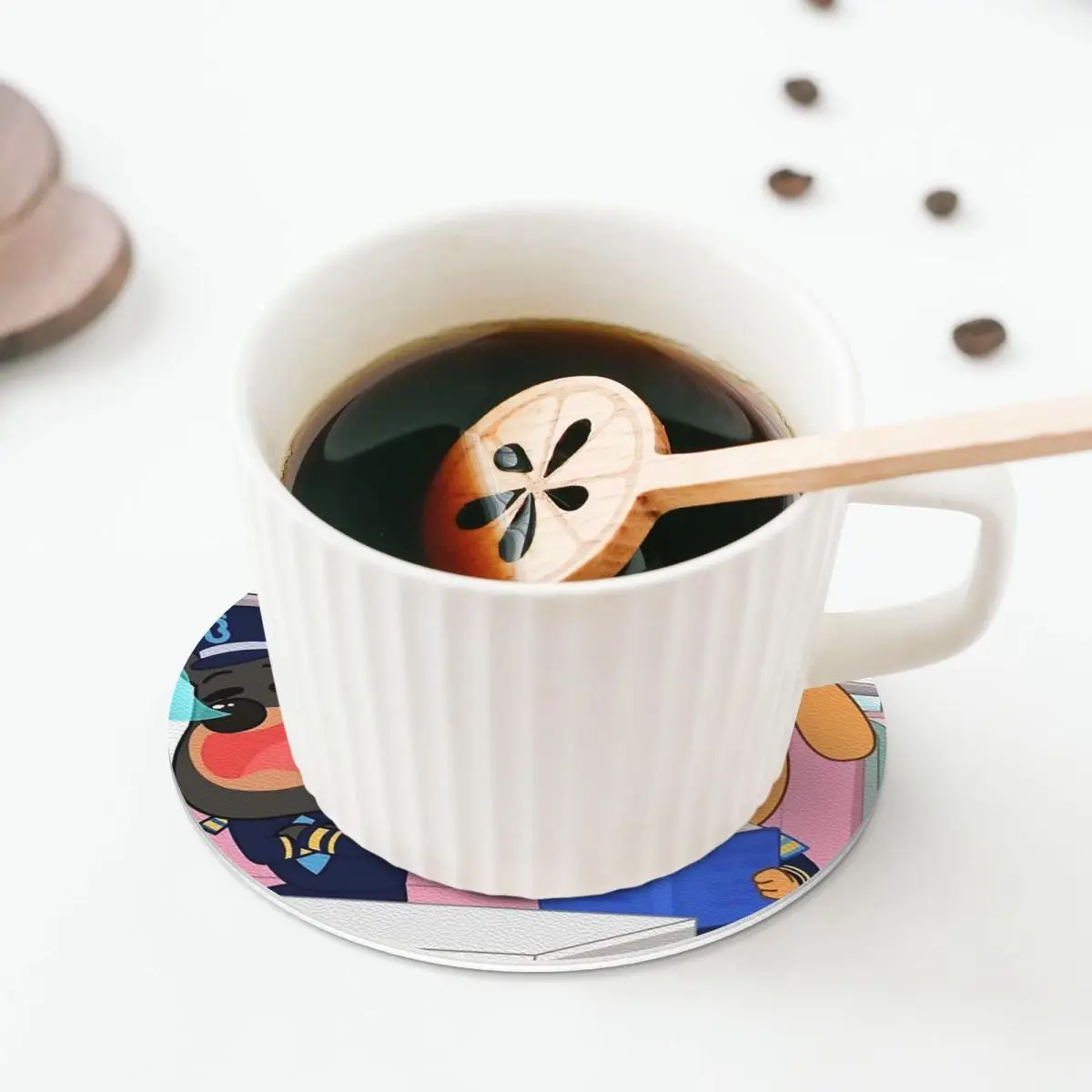 They're So Old Married Couple Coded Sheriff Labrador Coasters Kitchen Placemats Insulation Cup Coffee Mats Tableware Pads
