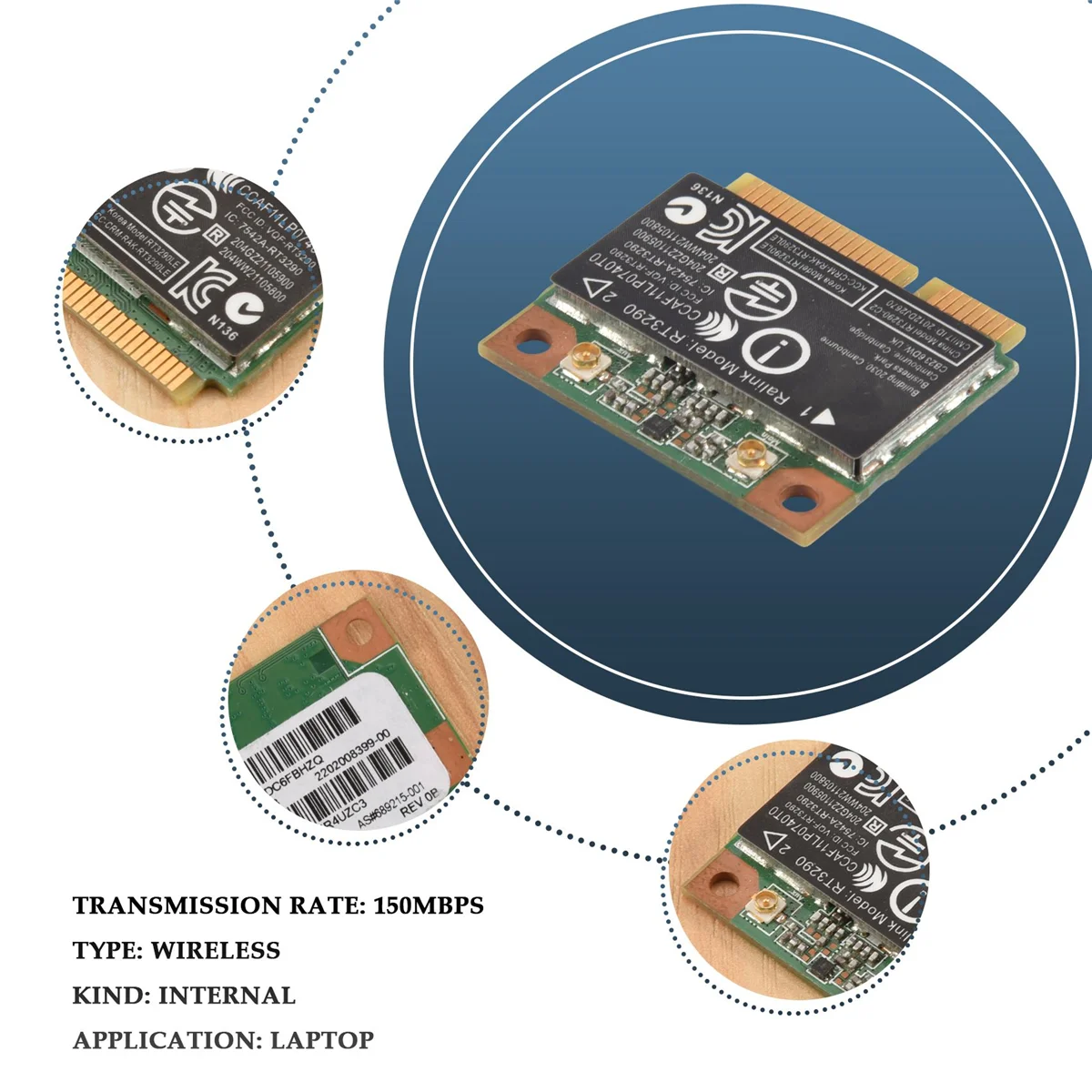 150Mbps 2.4Ghz RT3290 muslimwireless Wlan WIFI + Bluetooth BT 3.0 Half Mini pci-e Card per HP CQ58 M4 M6 4445S DV4