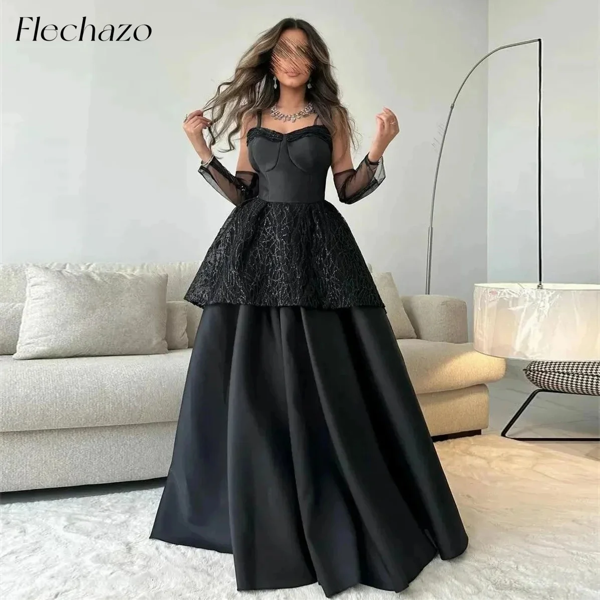 

Flechazo Fashion Prom Dresses Strapless A Line Sparkle Evening Party Ball Gown For Women 2024 vestidos para mujer elegantes