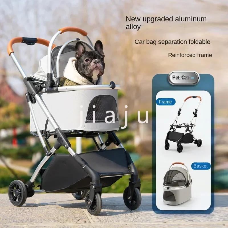 

Outdoor Pet Stroller for Large and Medium Dogs Multifunctional Canine Carriage Foldable Carrier, Ideal for Cross-border Sales