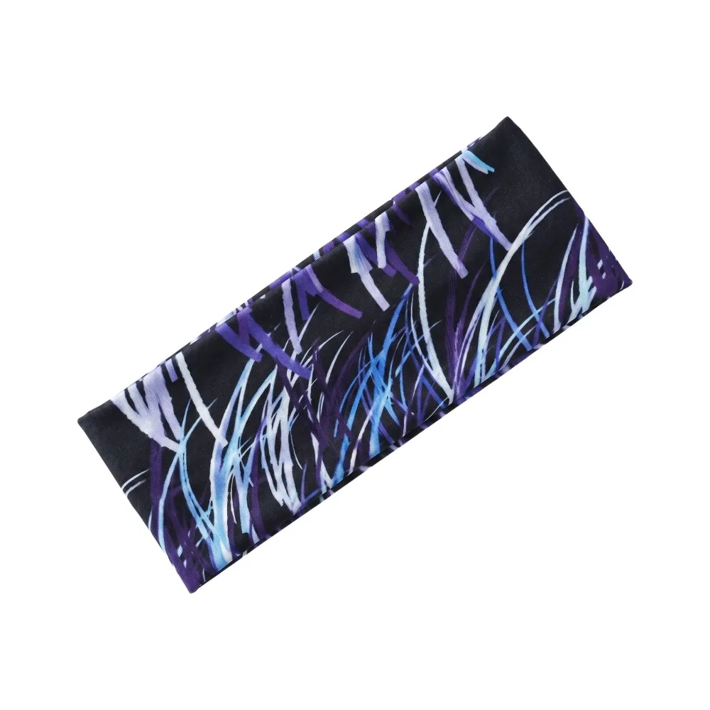 

Fashion Graffiti Printed Yoga Headband Elastic Sweat-absorbent Makeup Headband Hair Accessories Soft Sport Hairband Daily Use
