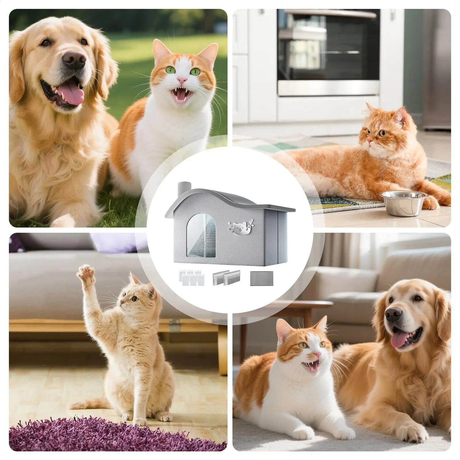 Foldable summer small Cat dog Ice House Air Conditioning BED Summer Cooling Tool Nest Dog Dog Four Seasons Pet Ice House view 5